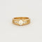Bague 52 Bague or jaune sertie de diamants 58 Facettes GU42