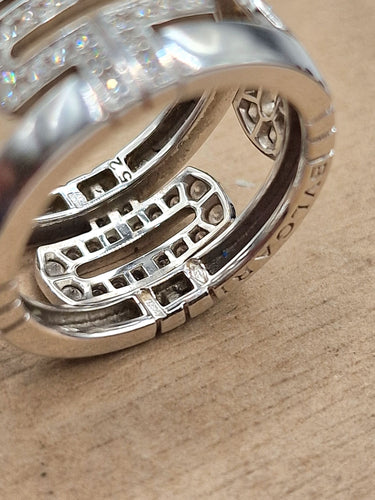 Bvlgari - Ring Parentesi in 18k witgoud en diamanten 