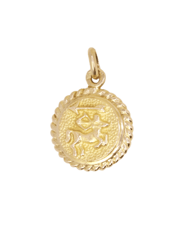 Pendentif Médaille zodiaque Sagittaire or jaune rubis 58 Facettes 1194.1