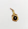 Pendentif Pendentif victorien fleur or jaune 18k onyx et perle (circa 1900) 58 Facettes A06038