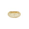Bague 55 Bague bandeau or jaune et diamants 58 Facettes BG10