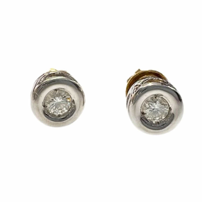 boucles d'oreilles dormeuses en or et diamants 58 Facettes Q158A