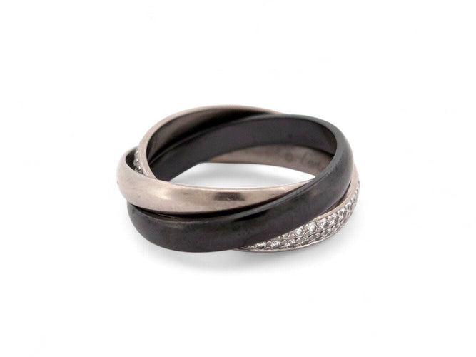 Bague 50 bague CARTIER trinity ceramique diamants pm crb4235400 t50 or blanc 58 Facettes 269669