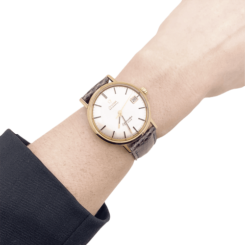 Montre Montre Omega "Seamaster De Ville" or rose, cuir. 58 Facettes 34488