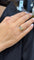 Bague 52 Solitaire ancien or jaune et platine, diamant et émeraudes 58 Facettes