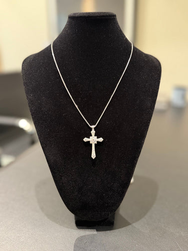 Pendentif Art déco - Pendentif Croix or blanc et Diamants 58 Facettes 1.0000716/2