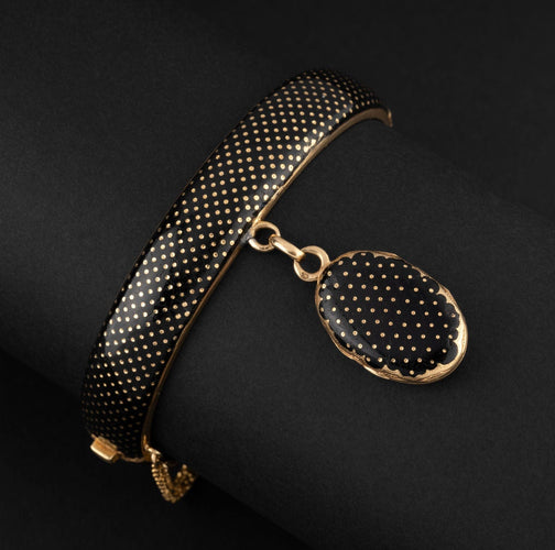 Bracelet PIERRE-ISIDORE SAUVAGE - Bracelet en or jaune, émail- Vers 1870 Second Empire 58 Facettes A3113