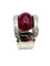 Bague 58 Bague or blanc 18K, diamants et rubis 11ct certifié 58 Facettes