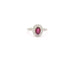 Bague Bague en or blanc avec rubis de 1,19 ct et diamants 58 Facettes 14503