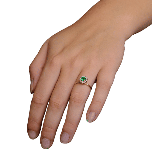 Bague 52 Bague Selim Mouzannar grenat tsavorite & diamants 58 Facettes