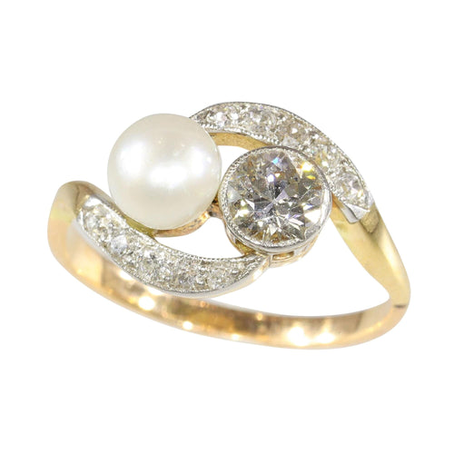 Bague 52 L'amour entrelacé : l'histoire d'une bague vieille d'un siècle 58 Facettes 15104-0064