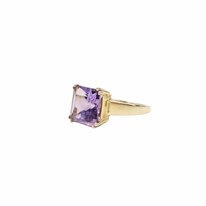 Bague 60 Bague en or jaune et amethyste taille princesse 58 Facettes CAE-RI-PRIN-YGAM