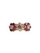 Bague 54 Bague or jaune, fleurs rubis diamants 58 Facettes