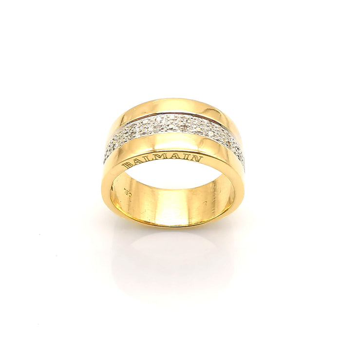 BALMAIN - anello in oro e diamanti
