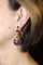Boucles d'oreilles Boucles d'oreilles vintage en or jaune avec améthyste, onyx, rubis et diamants 58 Facettes 3294