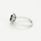 Bague 53 Bagur marguerite or blanc, émeraude et diamants 58 Facettes GU178