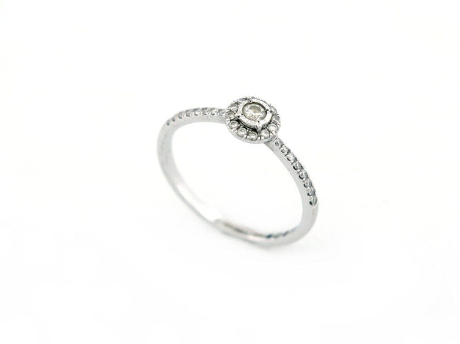 Bague 53 bague juliette juliette paris trait d'union entourage diamant or j0383w 53 58 Facettes 266196