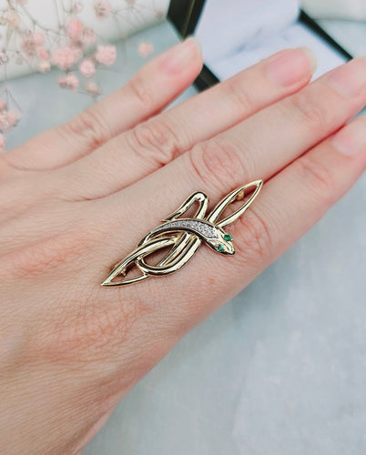 Broche Broche serpent émeraudes 58 Facettes 487