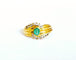 Bague 54 Bague bandeau émeraude et diamants en or jaune 18k 58 Facettes