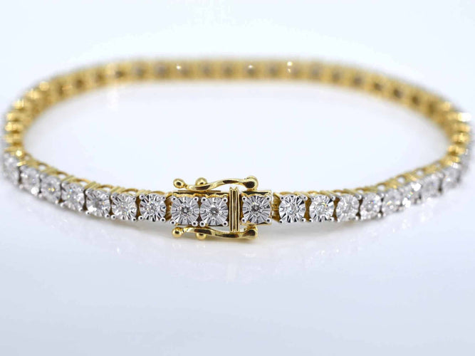 Bracelet Bracelet de tennis en or serti de diamants de 1,20 carat 58 Facettes 2149