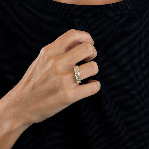 Bague 53.5 Bague or jaune et diamants 58 Facettes LP778/12