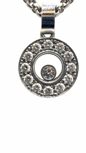 Collier Collier Chopard Happy Diamonds en or blanc 18 carats 58 Facettes