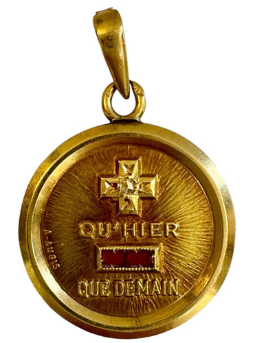 Pendentif Médaille religieuse or jaune 58 Facettes