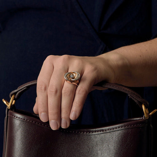 Bague 53 Bague type Tank en or et diamants 58 Facettes LAN1720