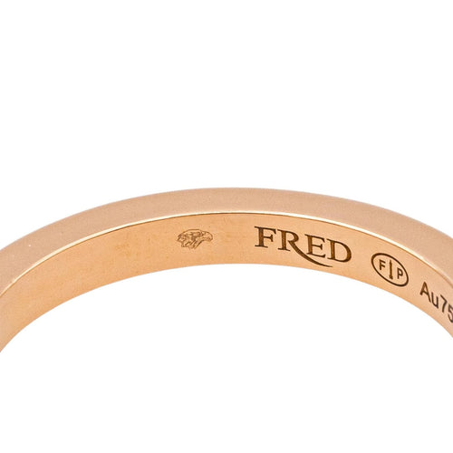 Bague 53 Fred Bague Demi-alliance Force 10 duo Or rose Diamant 58 Facettes 4167001RV