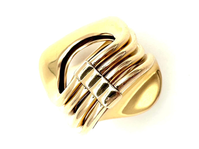 Bague 52 DE GRISOGONO. Bague "Onde" en or rose 18K 58 Facettes