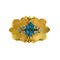 Bague 57 Bague vintage en or jaune avec aigue-marine marquise et diamants 58 Facettes 50300