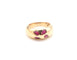 Bague 51 Bague or jaune avec rubis 58 Facettes