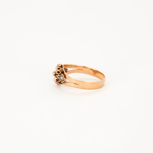 Bague 51 Bague époque Napoléon III, diamants et perles 58 Facettes