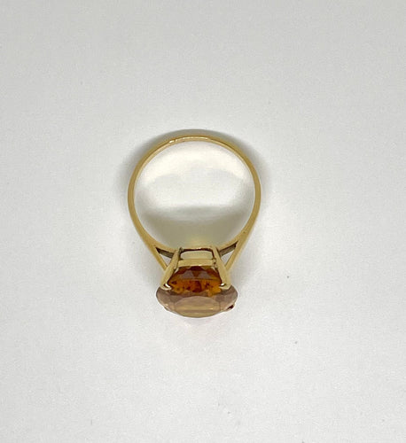 Bague Bague cocktail or jaune citrine 7 carats 58 Facettes