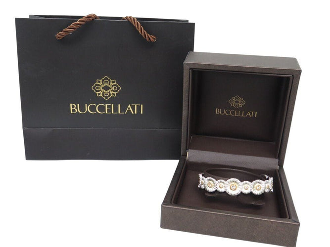 Bracelet bracelet BUCCELLATI manchette blossoms marguerite argent daisy 58 Facettes 269492