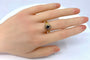 Bague 57 Bague en or jaune 18 carats en saphir et diamants 58 Facettes AB337