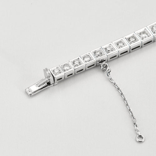 Bracelet Bracelet ligne Art Déco en platine et diamants 58 Facettes