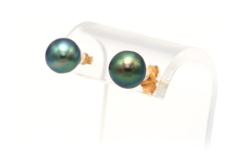 Boucles d'oreilles Boucles d'oreilles contemporaines or jaune et perles de Tahiti 58 Facettes 17713