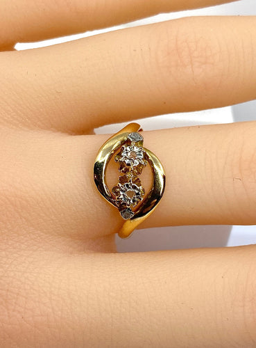 Bague 55 Bague en or et diamants 58 Facettes AB585