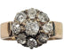 Bague 49 Bague grappe espagnole, XIXe siècle, or jaune, diamant taille ancienne 58 Facettes Q405B