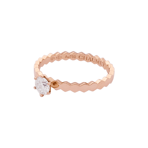 Bague 53 Bague CHAUMET "Bee" en or rose et diamant. 58 Facettes 34536
