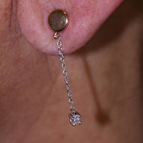 Boucles d'oreilles Boucles d'oreilles DIAMOND DANCE en or bicolore 58 Facettes D364831FV