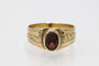 Unique yellow gold ring with a garnet, turn of the 19th/20th century 58 Facettes 11244