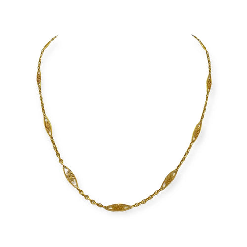 Collier Collier maillons filigranes en or jaune 58 Facettes 330080258