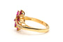 Bague 57 Bague contemporaine or jaune, rubis et diamants 58 Facettes B748