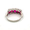 Bague 56 Bague en platine avec rubis et diamants 58 Facettes
