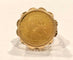 Bague 55 Bague pièce Napoléon 20 frs or jaune 58 Facettes