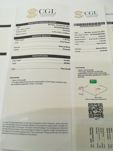 Bague 53 Bague Emeraude, Diamants, Or Blanc 58 Facettes