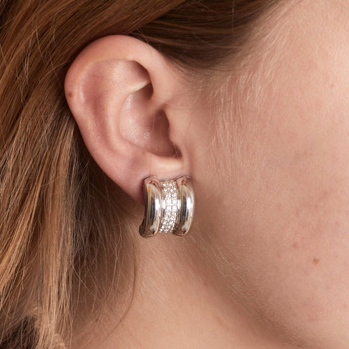 Boucles d'oreilles BOCLES D'OREILLES CHOPARD COLLECTION "STRADA" DIAMANTS OR GRIS 18K 58 Facettes