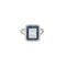 Bague 54 Bague en or blanc, saphirs et diamants 58 Facettes